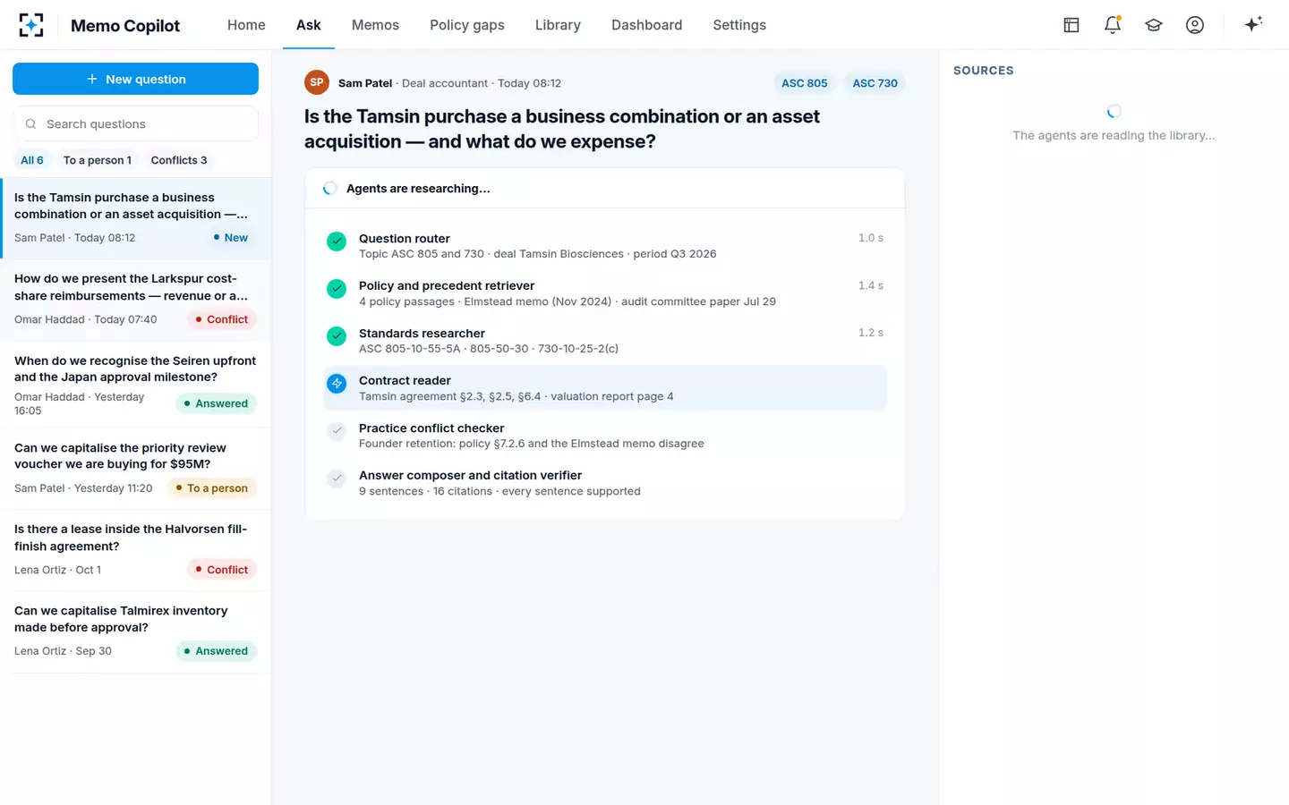 Accounting Policy and Technical Memo Copilot — Agents at work