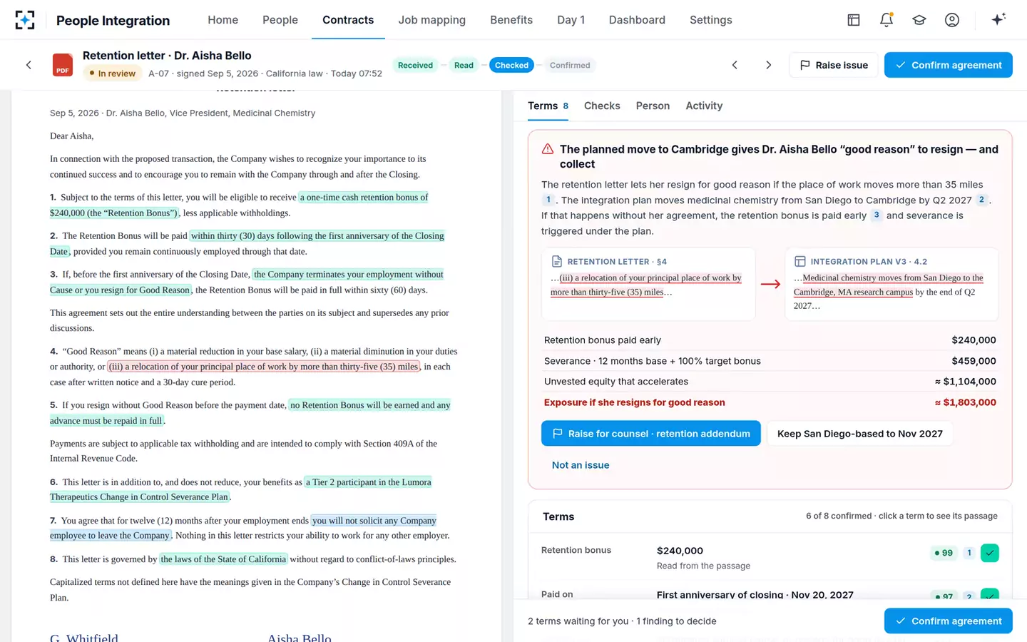 Acquisition People Integration Agent — The finding