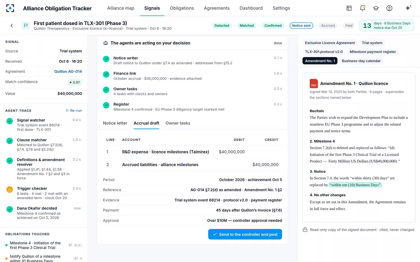 Alliance Obligation & Milestone Tracker — Accrual draft