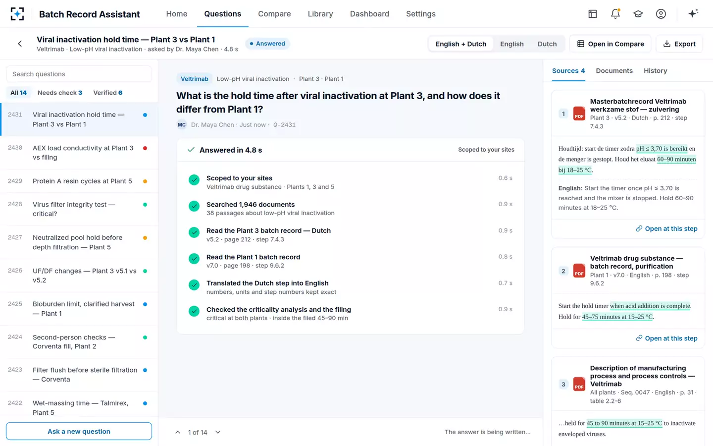 Batch Record Assistant — Agents at work