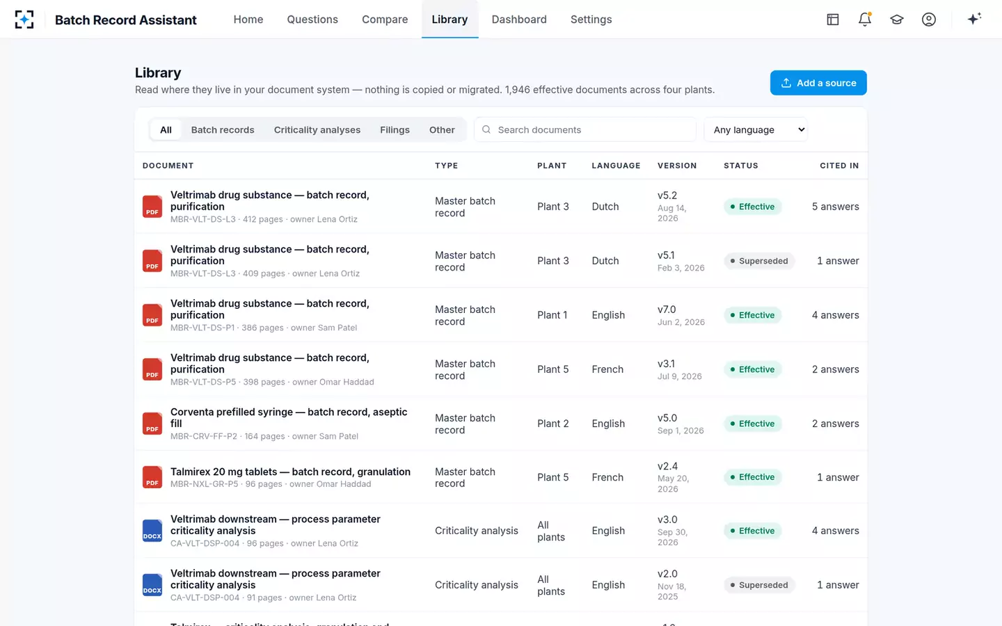 Batch Record Assistant — Library