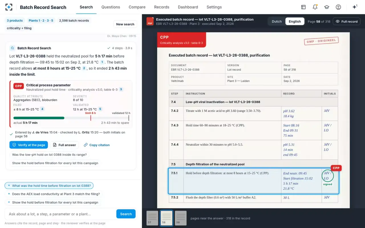 Batch Record Search — Original and English