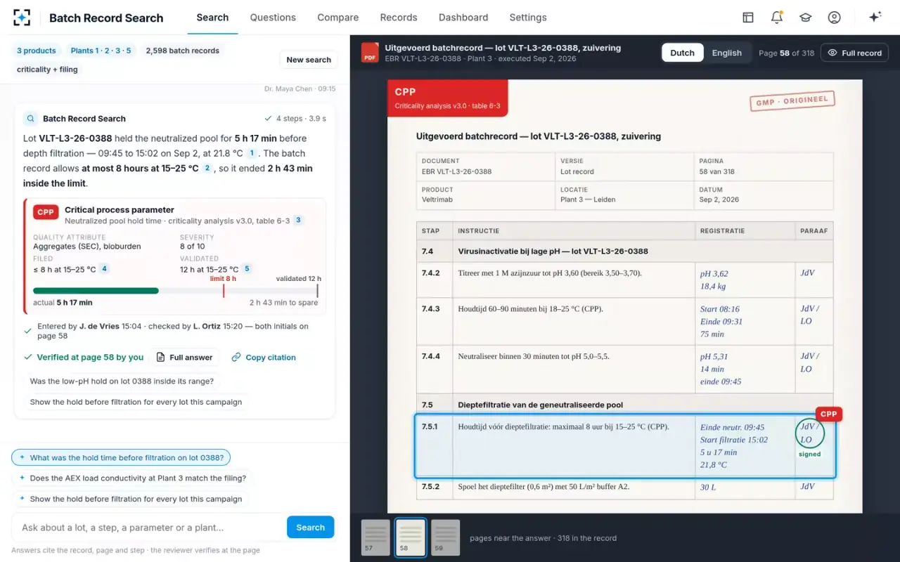 Batch Record Search — Verified at the page