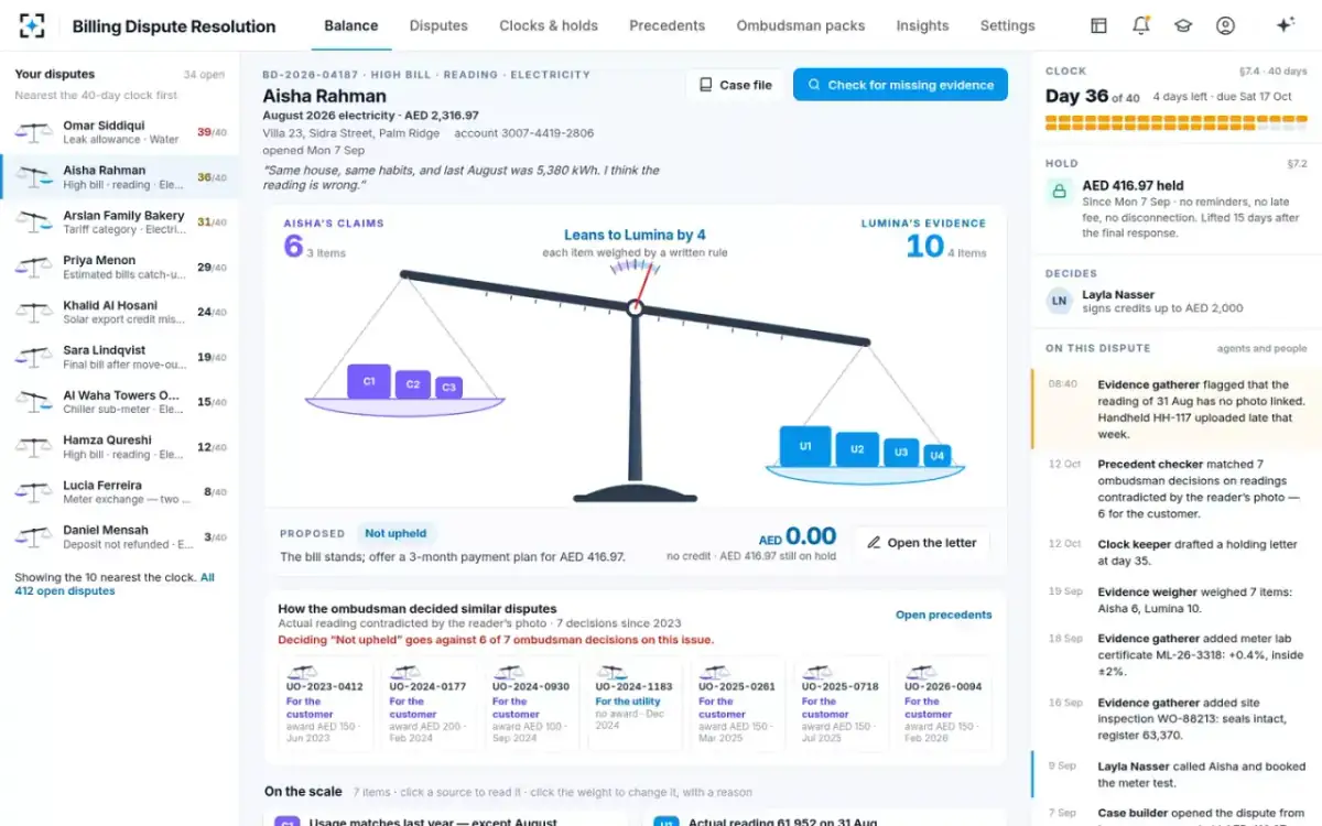 Billing Dispute Resolution — The balance