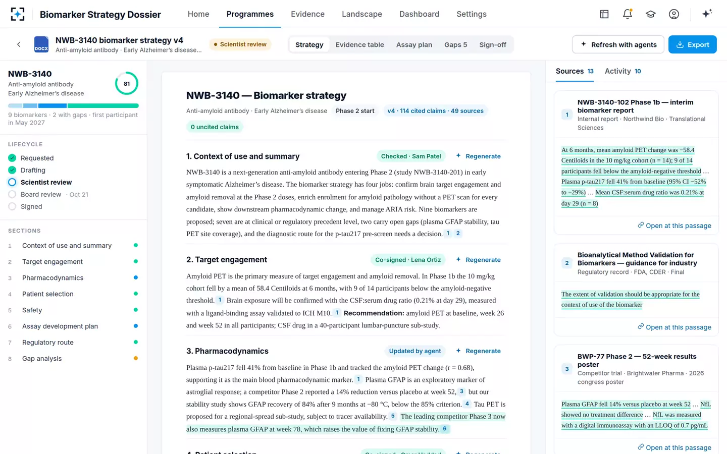 Biomarker Strategy Dossier — The strategy
