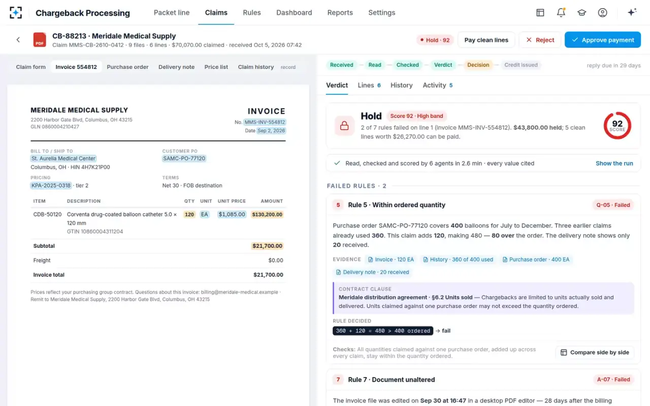 Chargeback Processing — Packet review