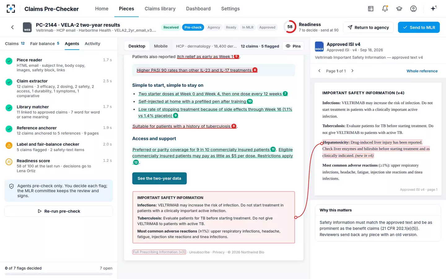 Claims Substantiation Pre-Checker — The pre-check, step by step