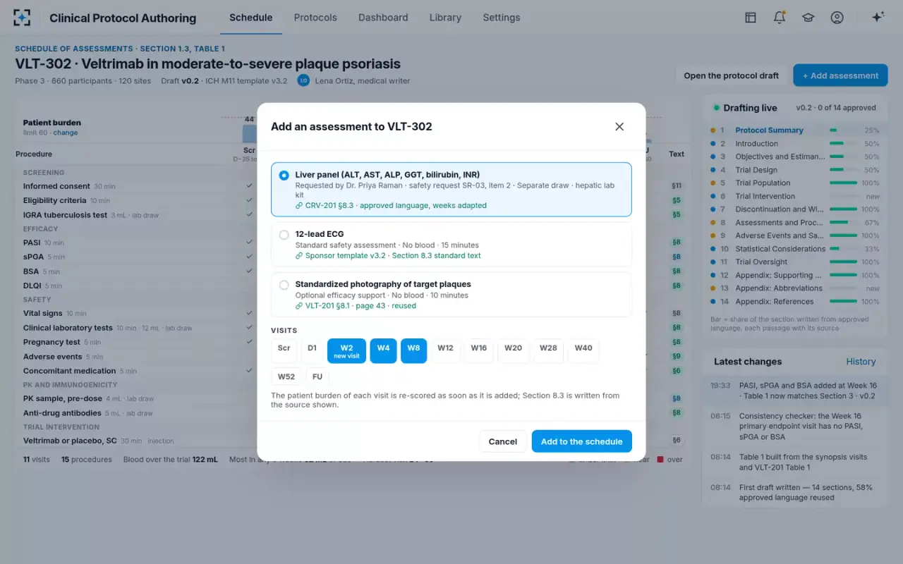 Clinical Protocol Authoring — Add an assessment