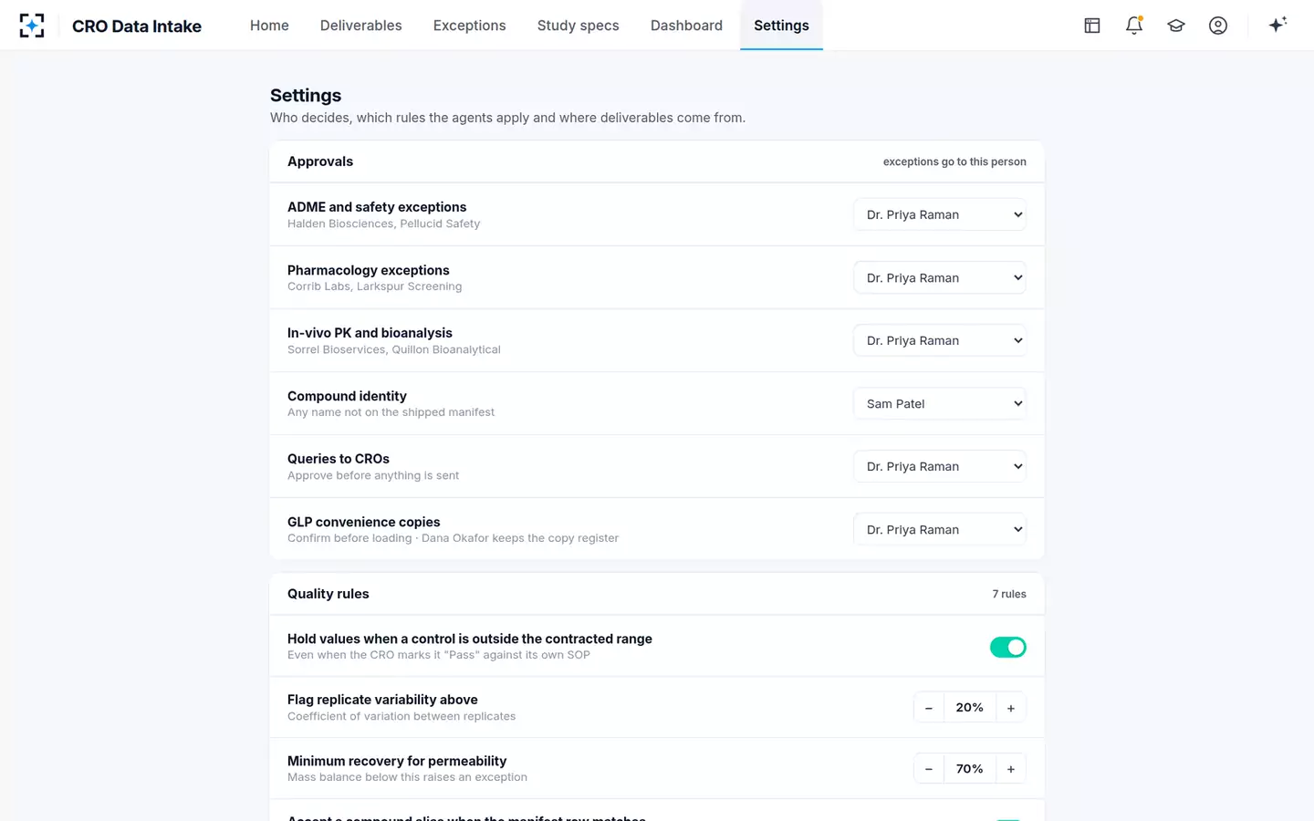 CRO Data Intake and Normalizer — Your rules