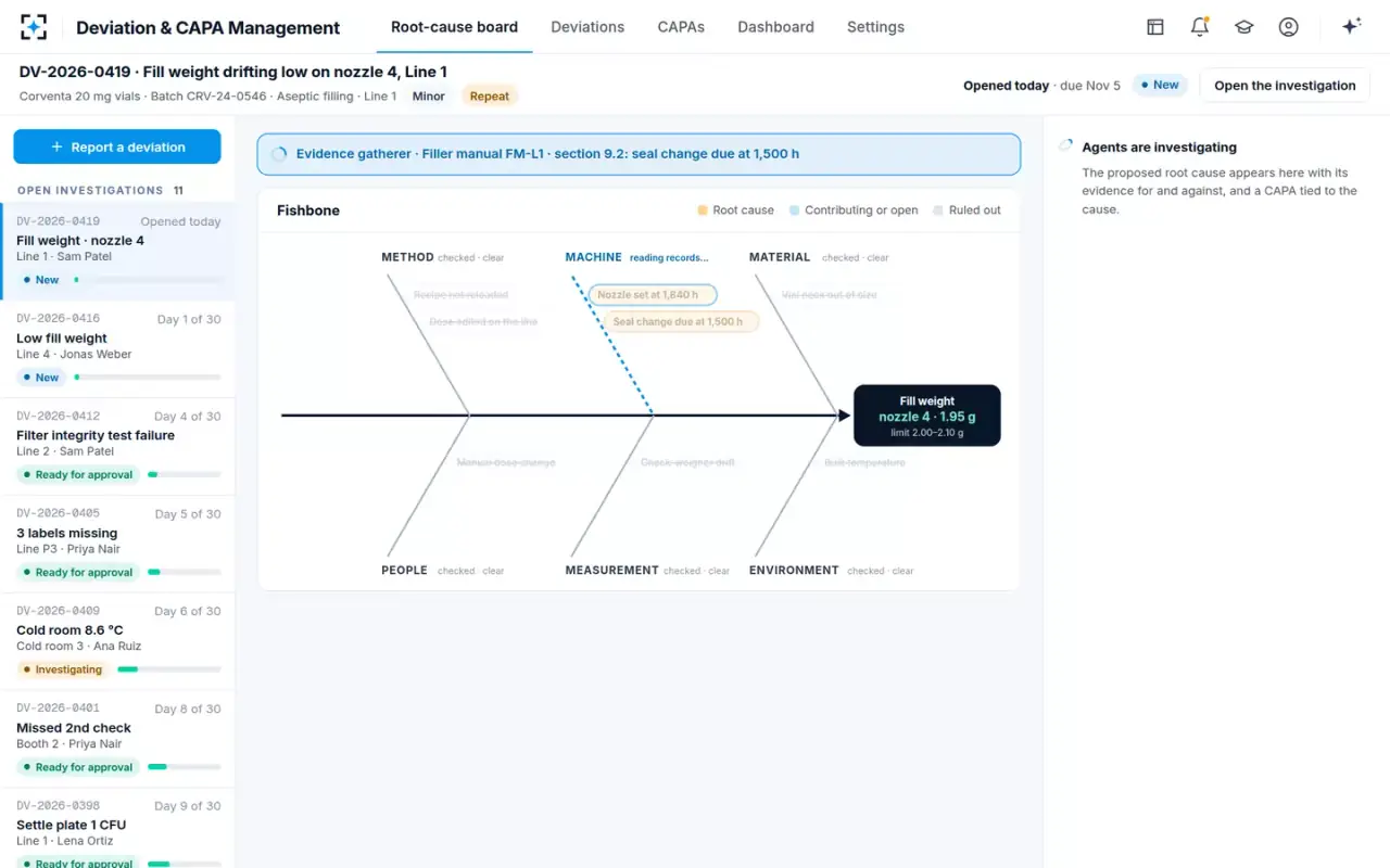 Deviation & CAPA Management — Agents at work