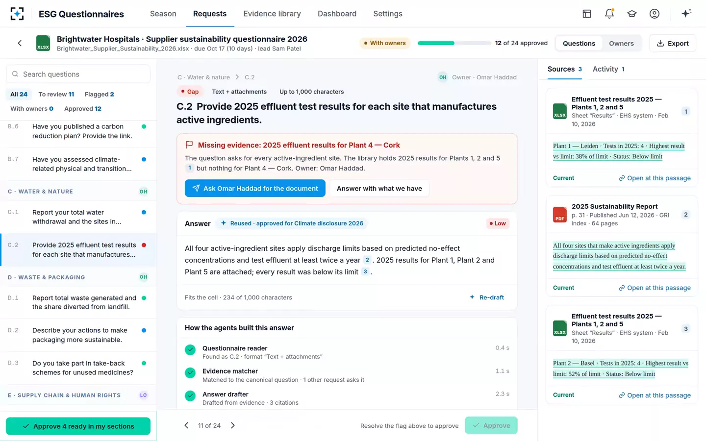 ESG Questionnaire Auto-Responder — A gap in the evidence