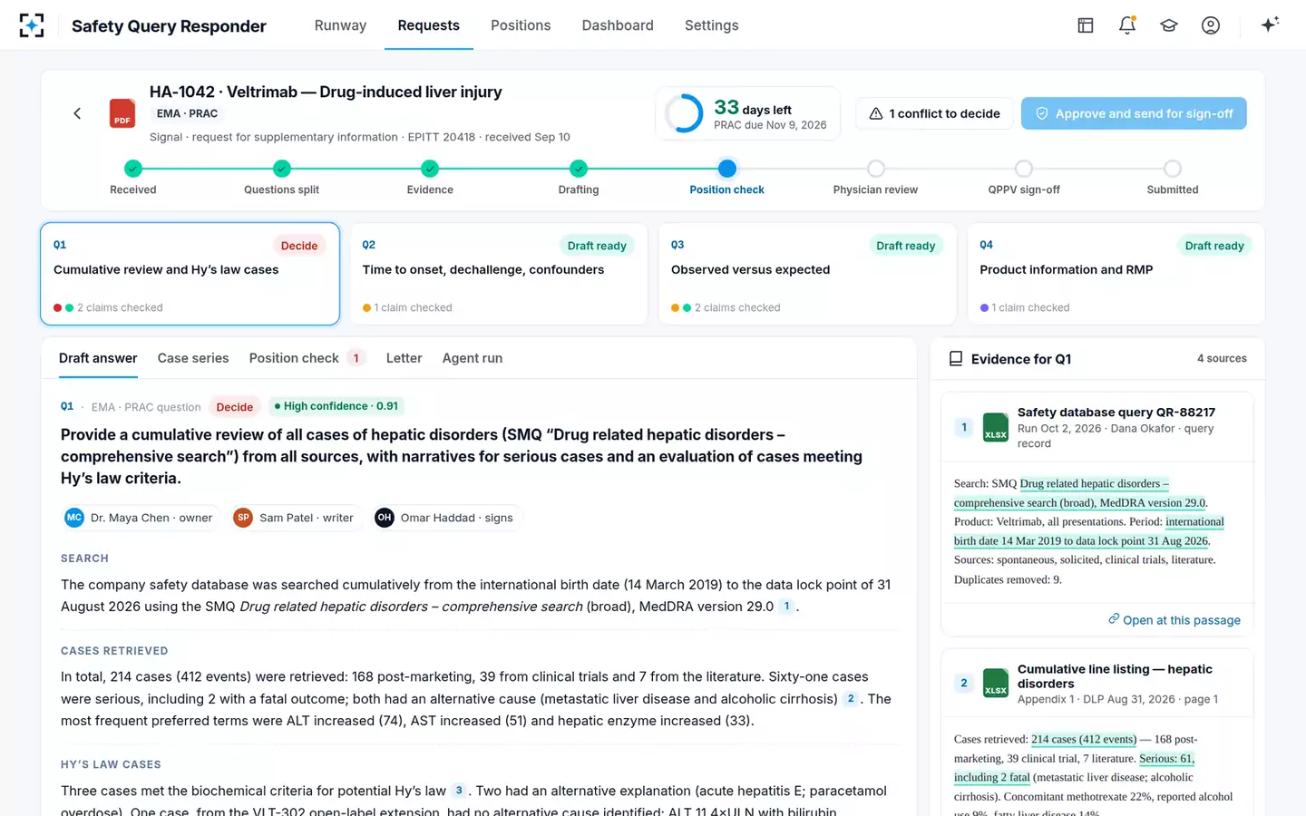 Health Authority Safety Query Responder — The cited draft