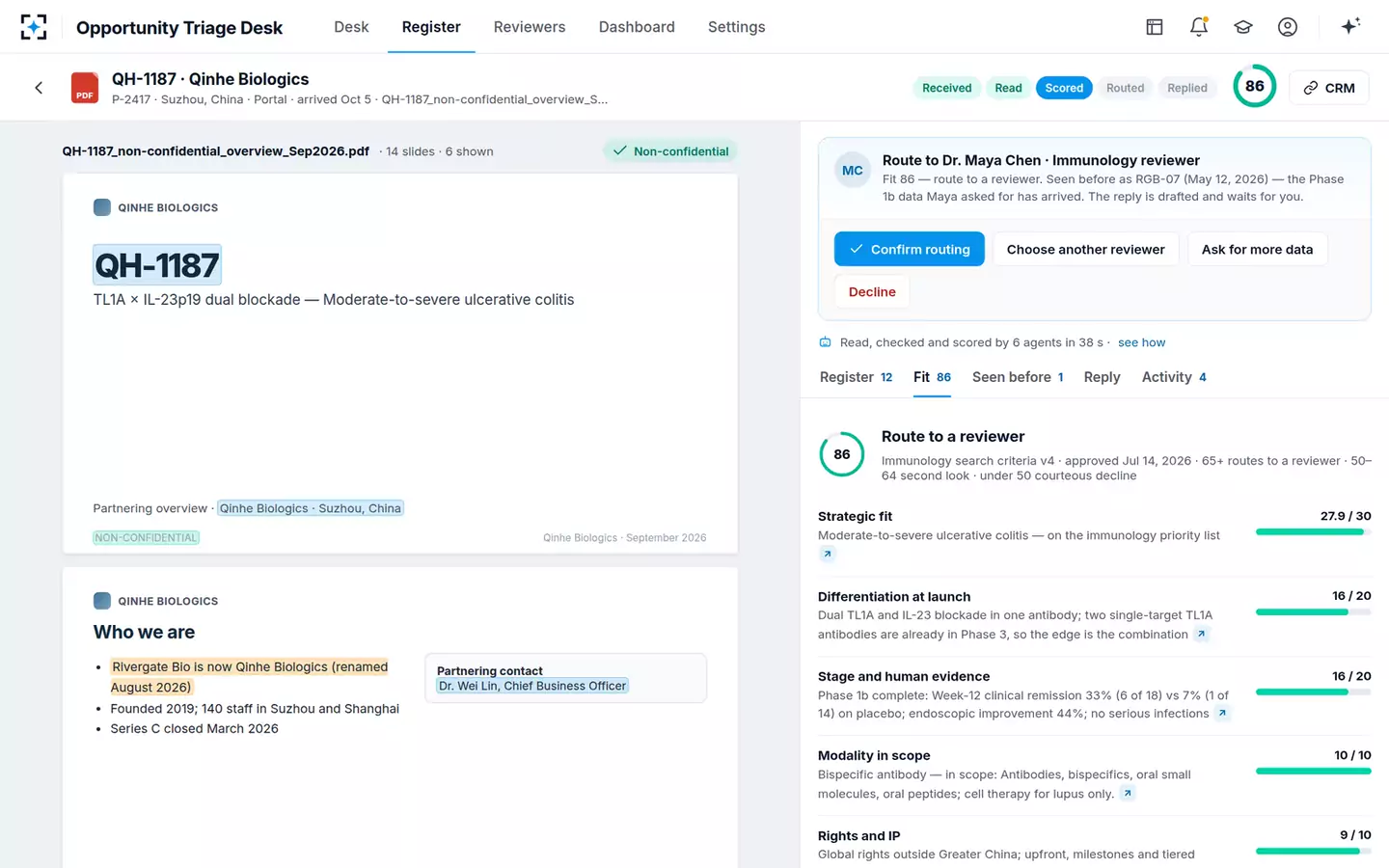 Inbound Opportunity Triage Desk — The fit score