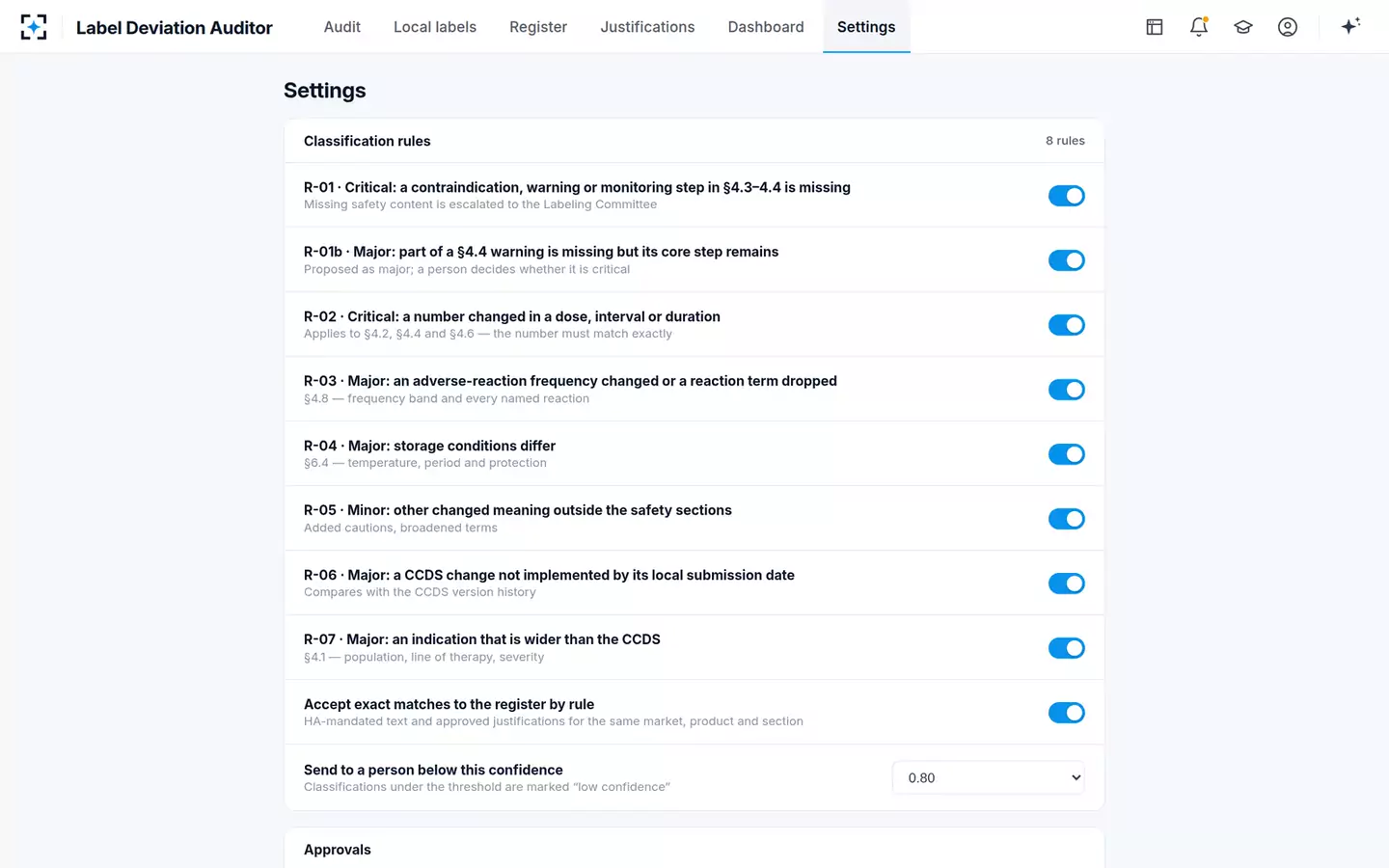 Local Label Deviation Auditor — Your rules