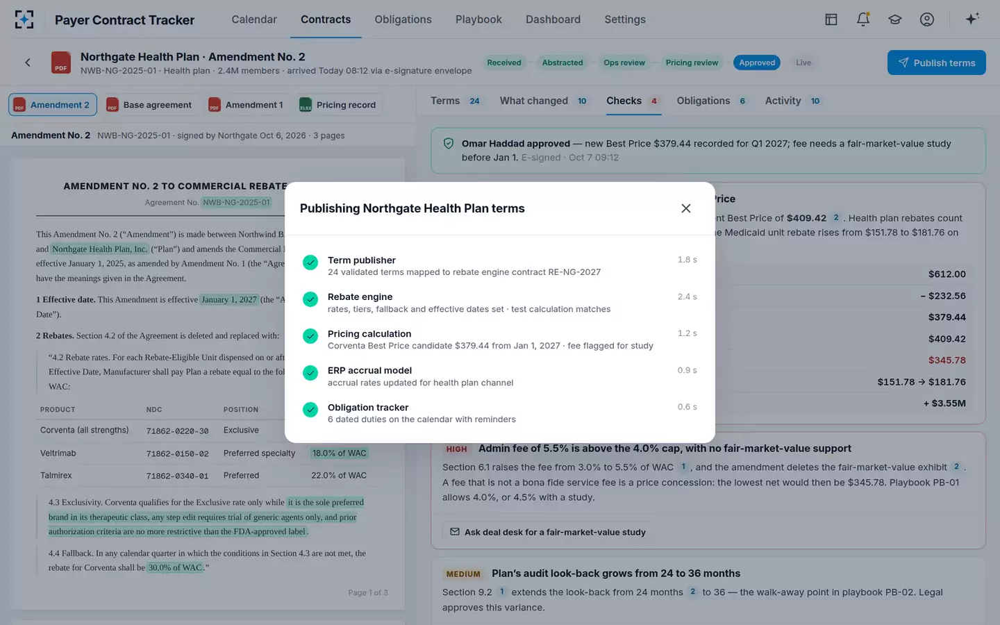Payer Contract Abstraction & Obligation Tracker — Publishing