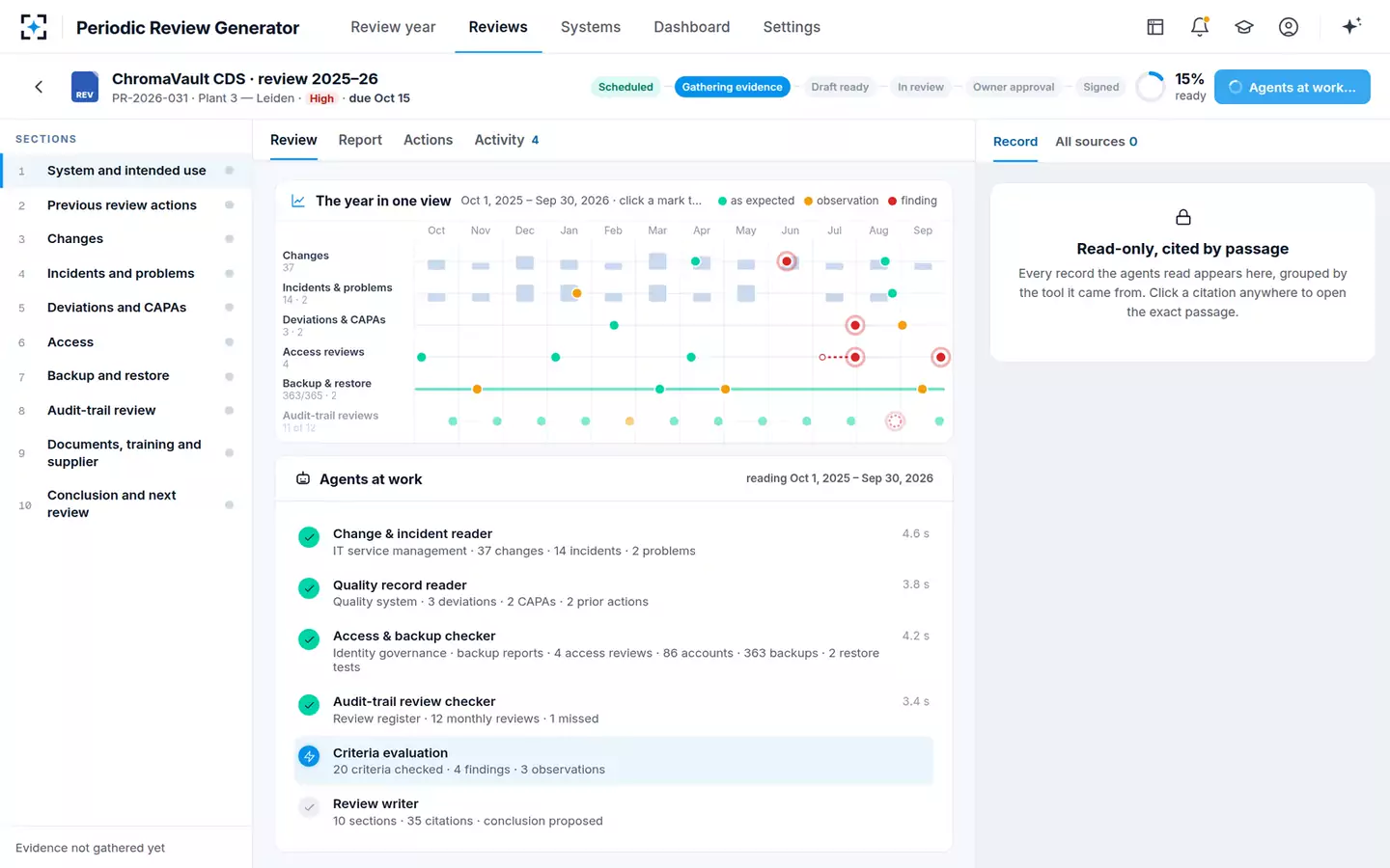 Periodic Review Generator — Agents at work