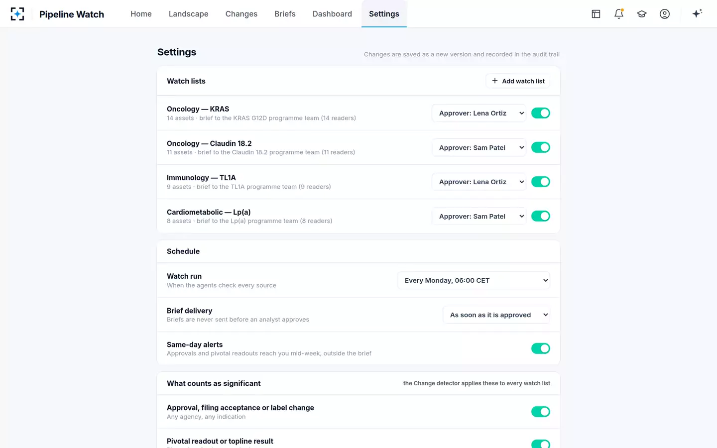 Competitive Pipeline Watch — Your rules