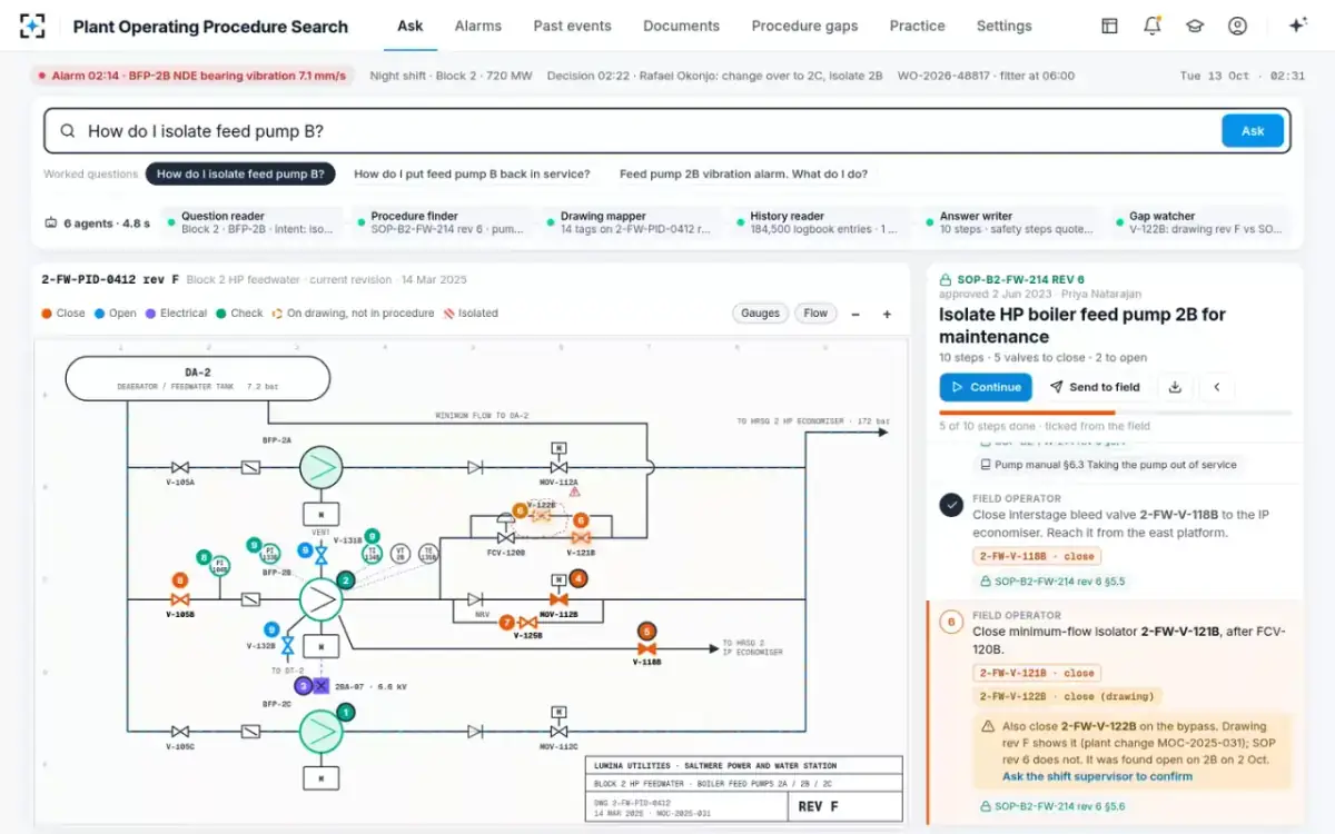 Plant Operating Procedure Search — Play on the drawing