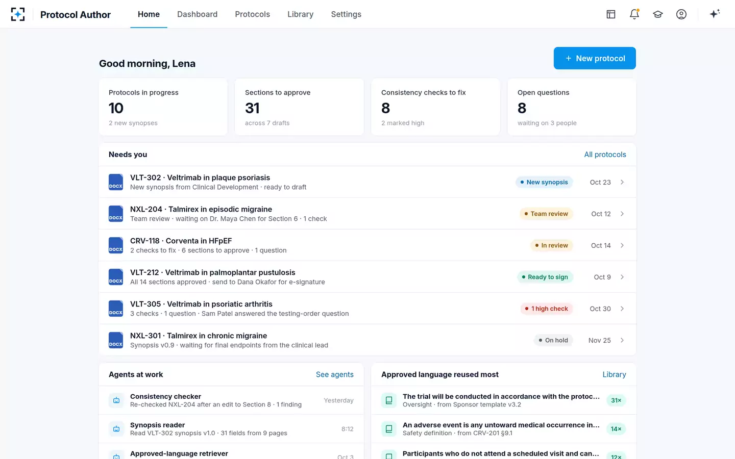 Protocol Author — Home