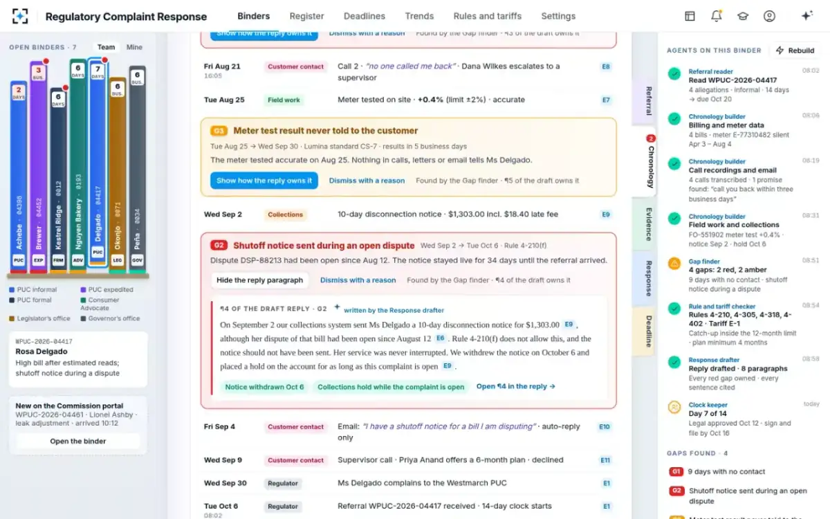 Regulatory Complaint Response — Shutoff notice during a dispute