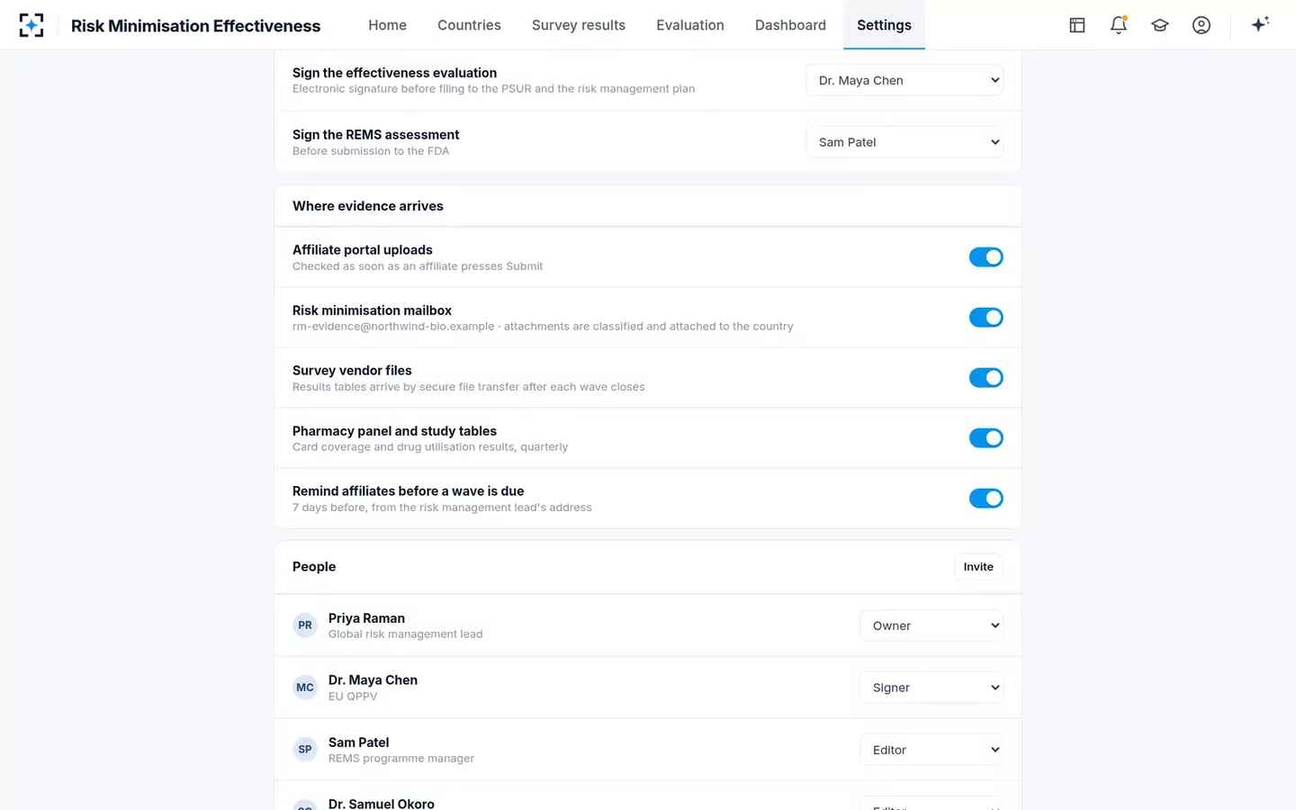 Risk Minimisation Effectiveness Analyzer — Your programme’s rules