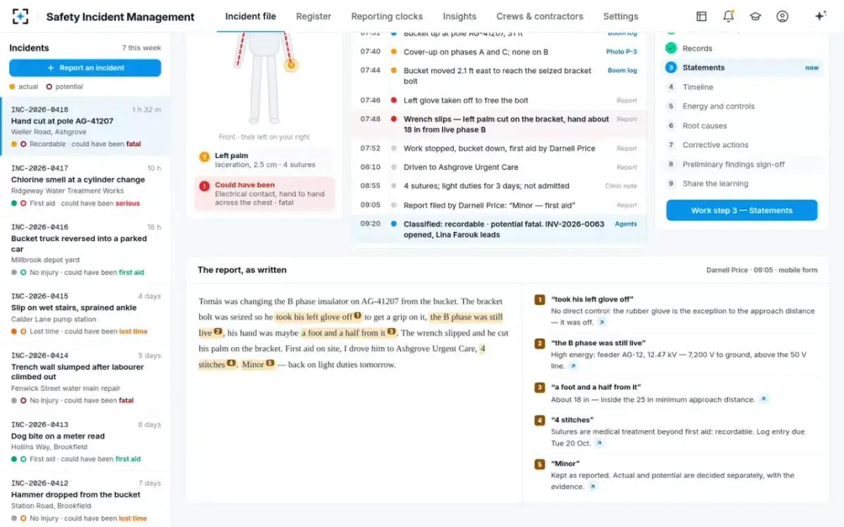 Safety Incident Management — The report, as written
