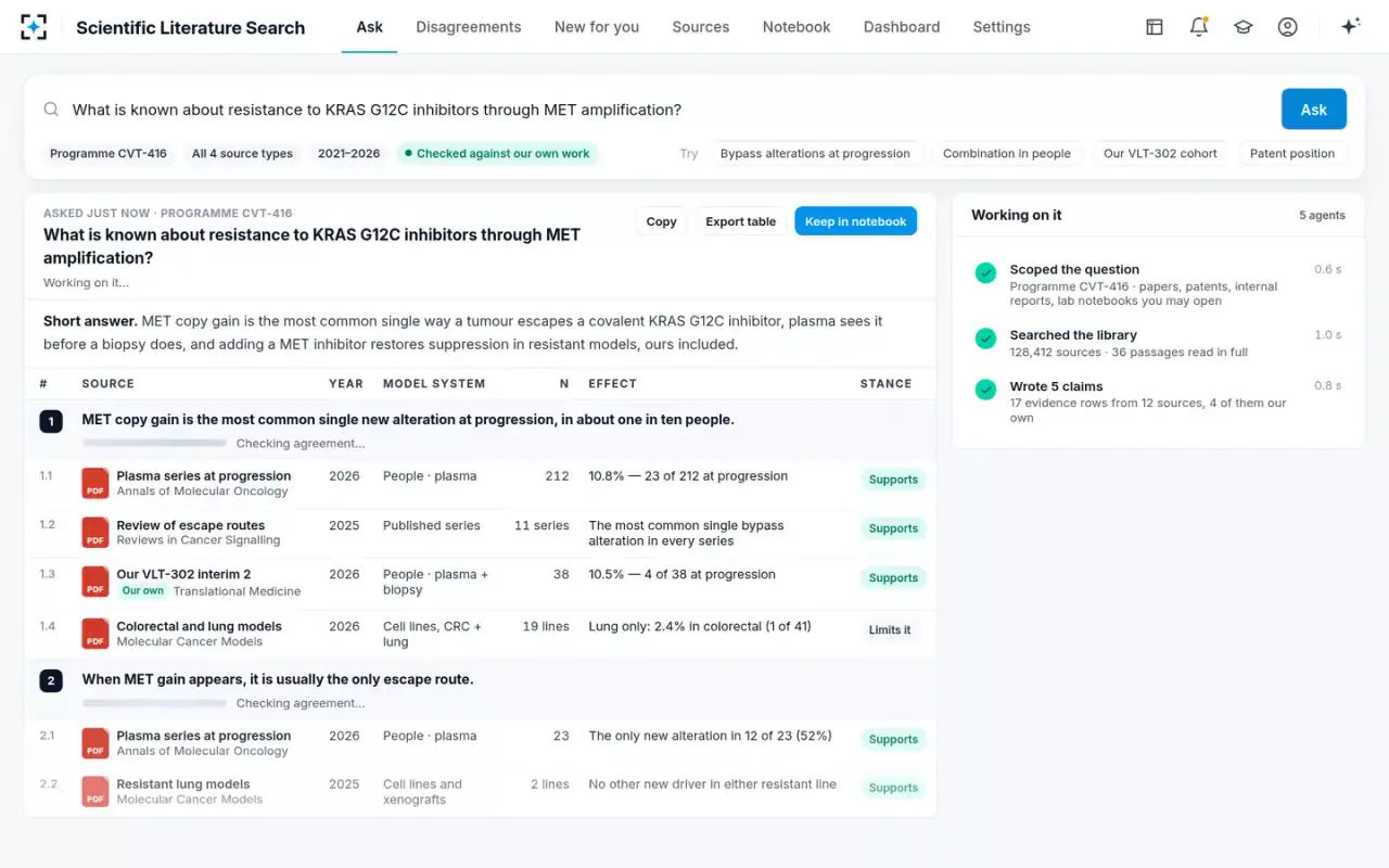 Scientific Literature Search — Agents at work
