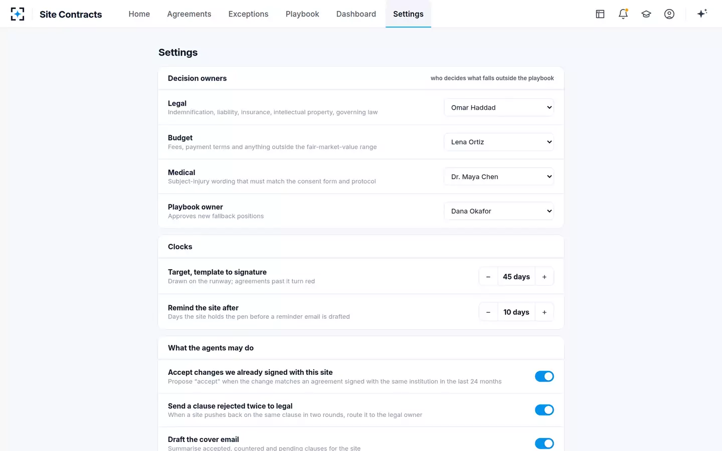 Clinical Trial Agreement Negotiation Copilot — Your rules