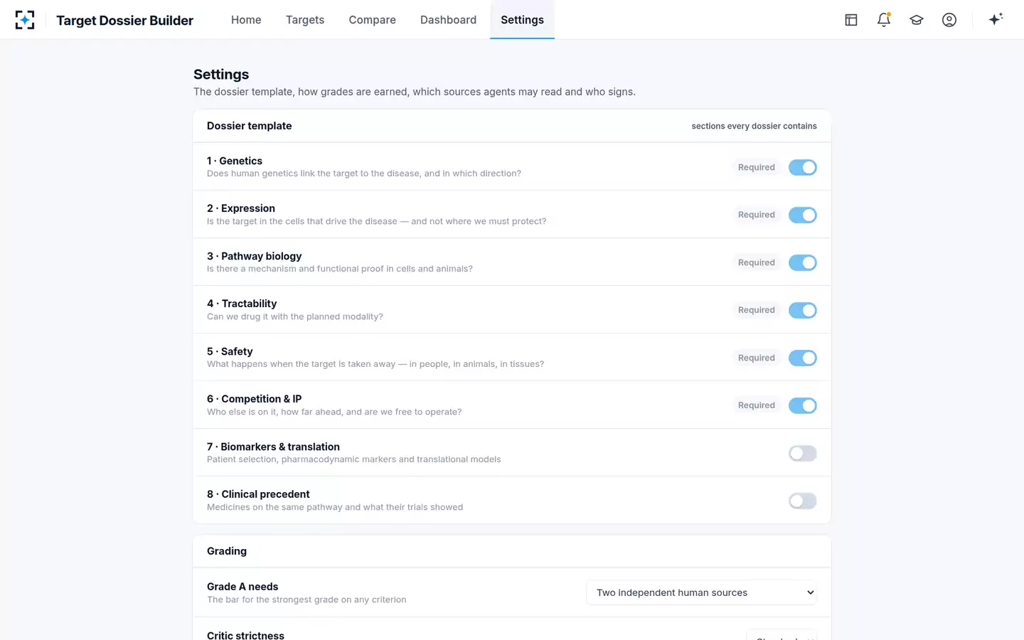 Target Dossier Builder — Your rules