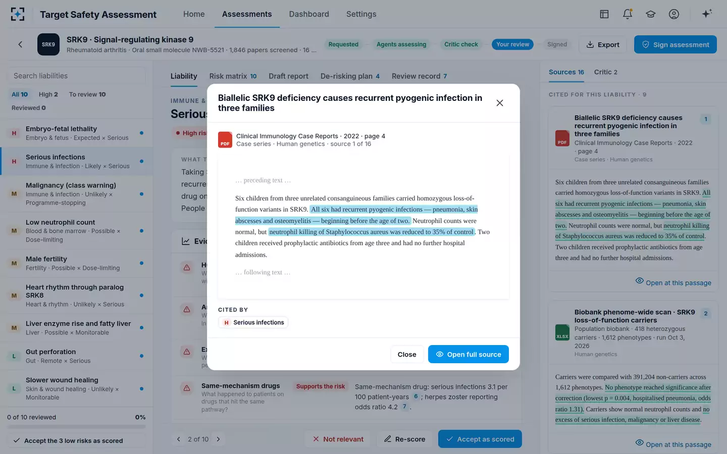 Target Safety Assessment Agent — The source passage