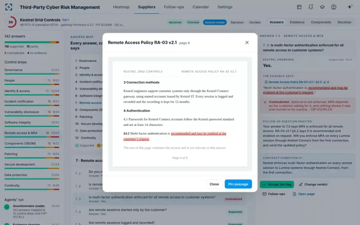 Third-Party Cyber Risk Management — The page behind the verdict