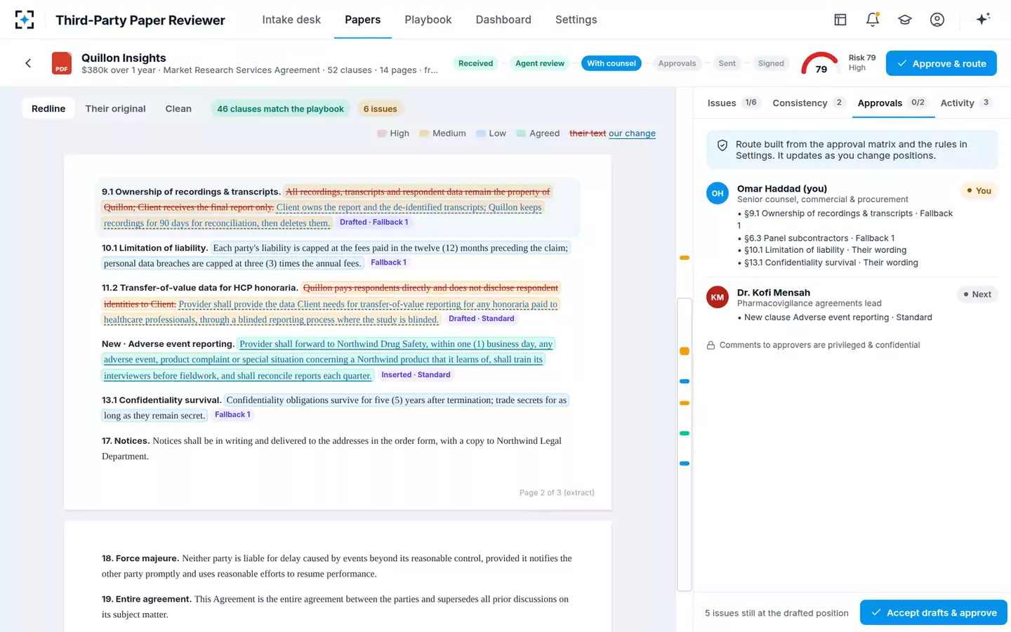 Third-Party Paper Playbook Reviewer — The approval route