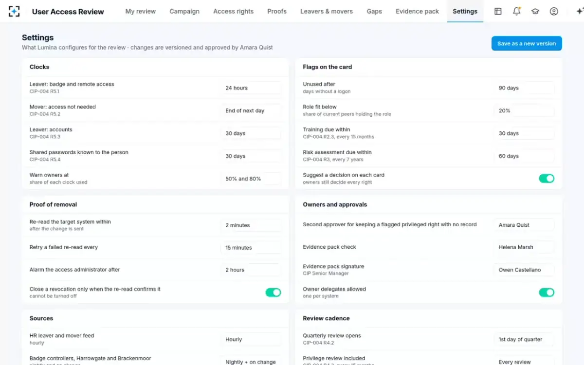 User Access Review — Your rules
