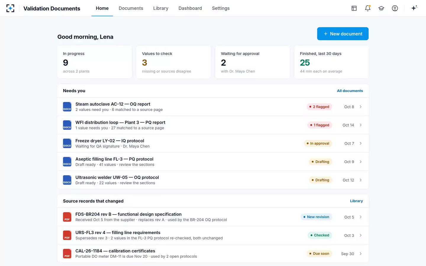Validation Document Generator — Home