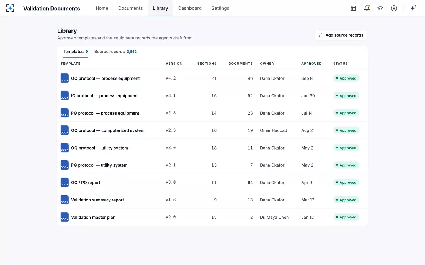 Validation Document Generator — Library