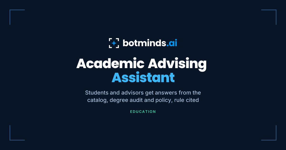 Academic Advising Assistant — an AI academic advisor cited to each ...